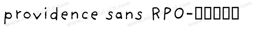 providence sans RPO字体转换